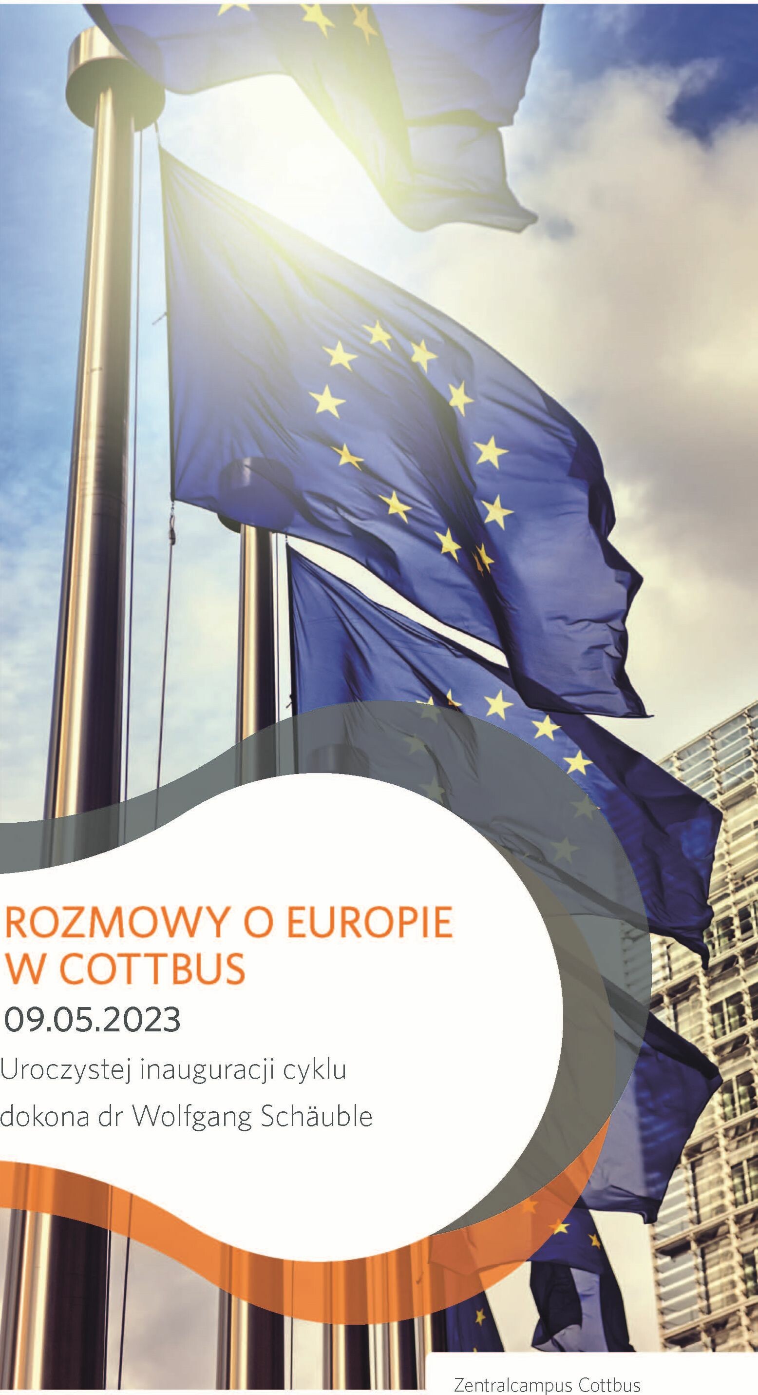 Plakat konferencji „Rozmowy o Europie w Cottbus”