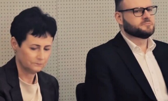 Od lewej dr not. Katarzyna Grajewska-Bartosz (Członek Rady Izby Notarialnej w Gdańsku); mgr apl. not. Dawid Lewandowski (Izba Notarialna w Poznaniu)