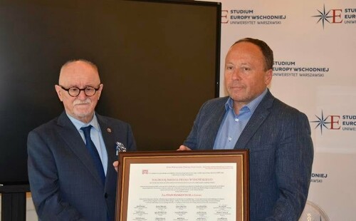 Wręczenie Nagrody im. Iwana Wyhowskiego z prof. Janem Malickim